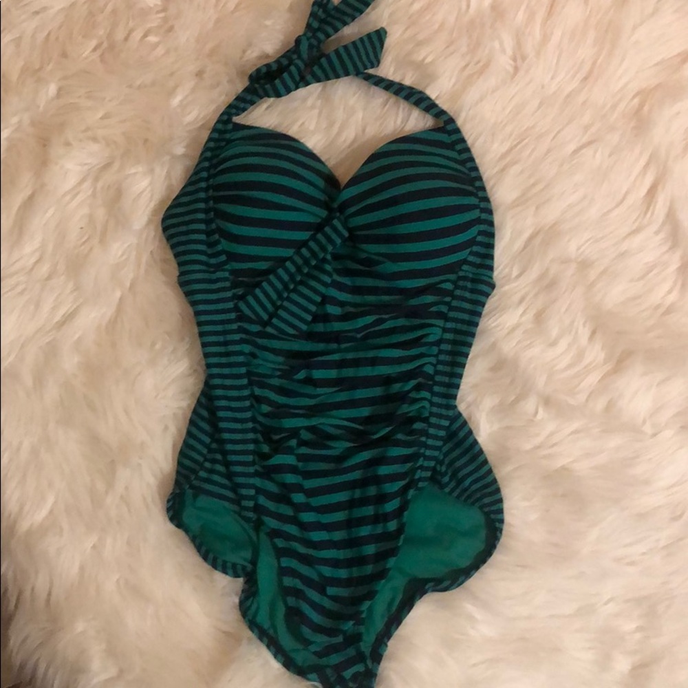 One piece striped swimsuit